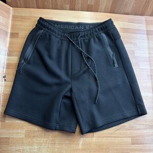 American Eagle 24/7 Jogger Shorts, black, size XS